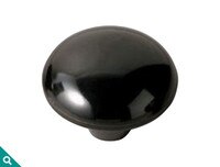 round plastic lever knob in black